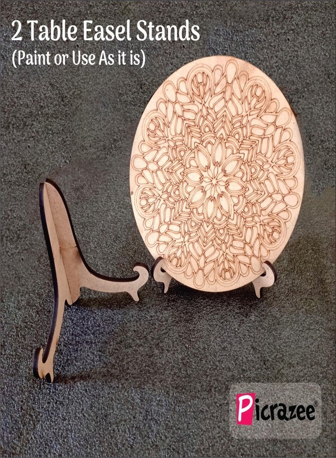 PICRAZEE مجموعة الرسم والتلوين الخشبية للأطفال من PICRAZEE | ألواح MDF مستوردة من خشب الصنوبر بسمك 5.5 مم مع علامات مسبقة، تتضمن 6 ألوان وفرشتين ولوحة ألوان وحامل | مجموعة أنشطة الرسم والتلوين كهدية - Image 4